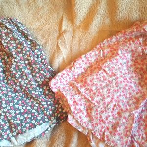 Two, lightweight girls floral skirts, Old Navy